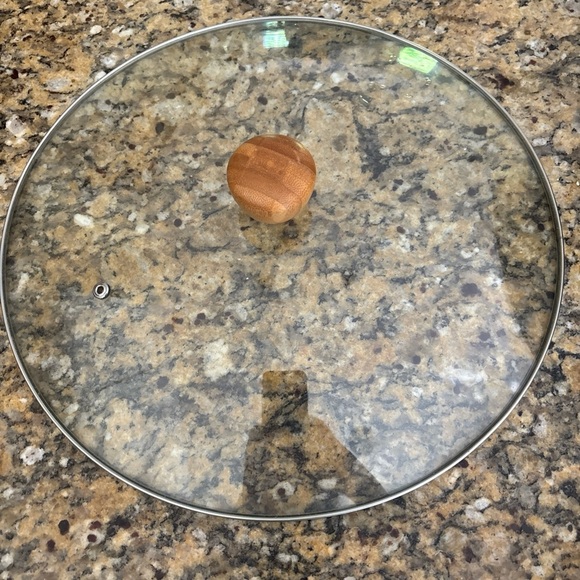 INFUSE CARBON STEEL WOK BAMBOO HANDLE GLASS LID WIRE RAC 14” - Picture 4 of 12